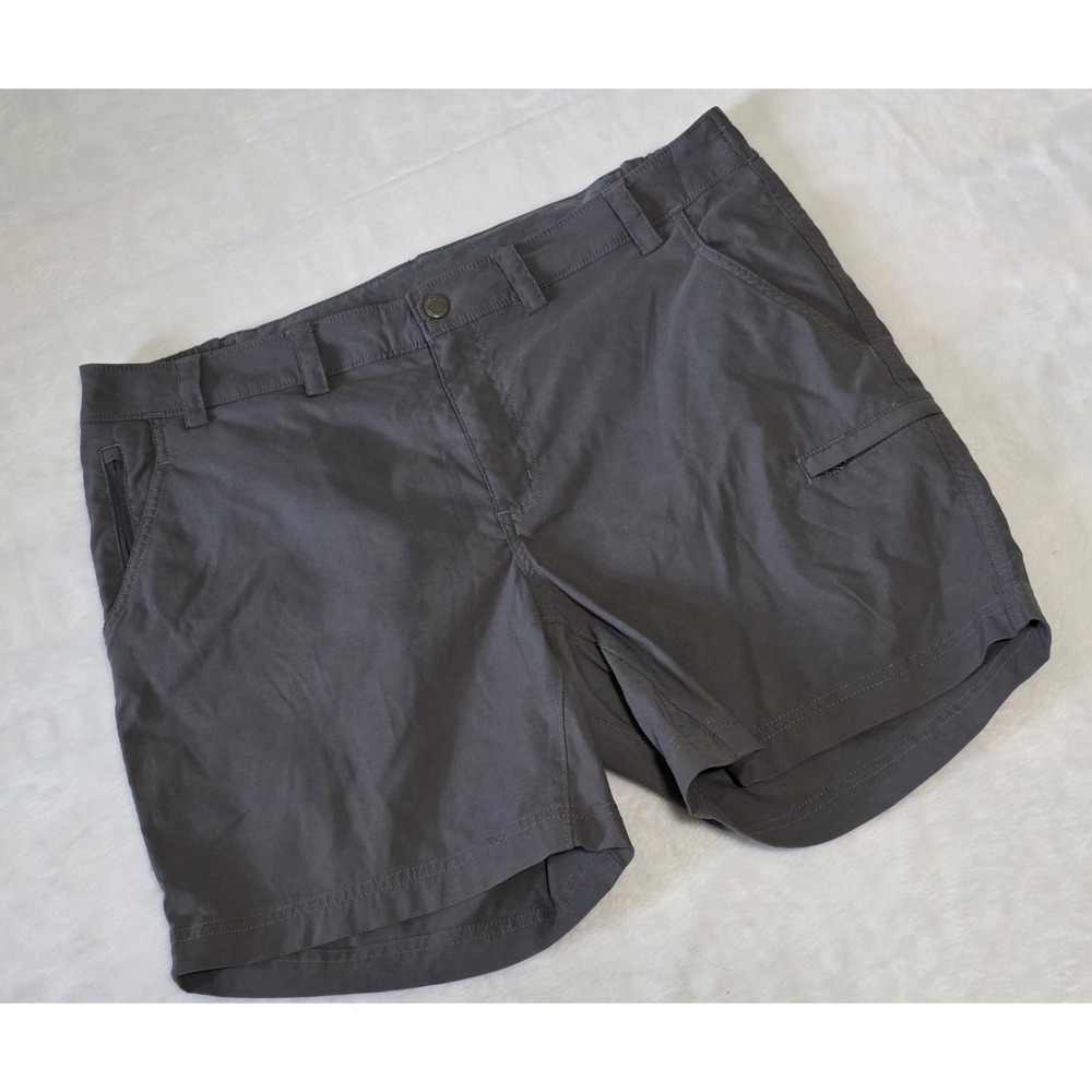 Duluth Trading Co Womens Size 16 Gray Mid Rise Cargo Work Shorts